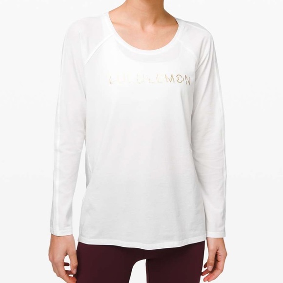 Lulu🍋 LNY White Emerald Long Sleeve, size 6 - Picture 2 of 12